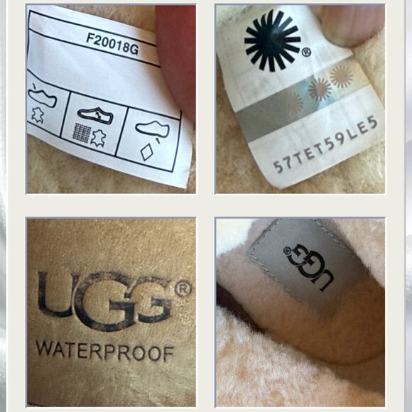 UGG Jeovana Waterproof Wedge Ankle Boots Women Size 9.5 Tan Chestnut Suede - Picture 13 of 14